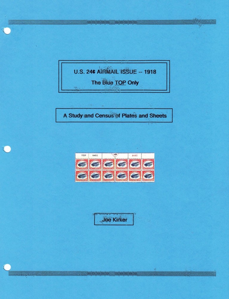 Book United States Airmail 1997 U. S. AIRMAIL ISSUE 1918 - THE BLUIE TOP ONLY