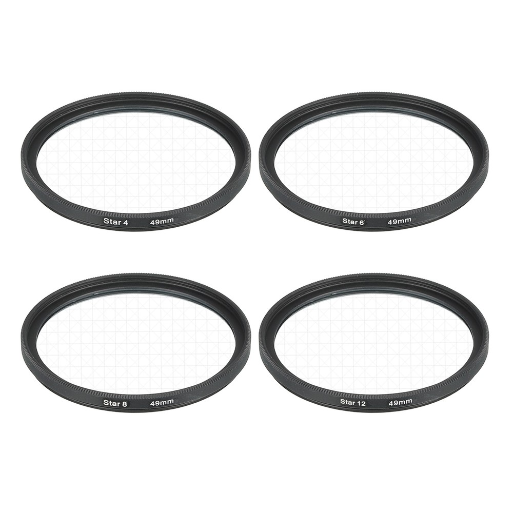 49mm Star Filter, Starburst Filter Camera 4 Points 6 Points 8 Points 12 Points