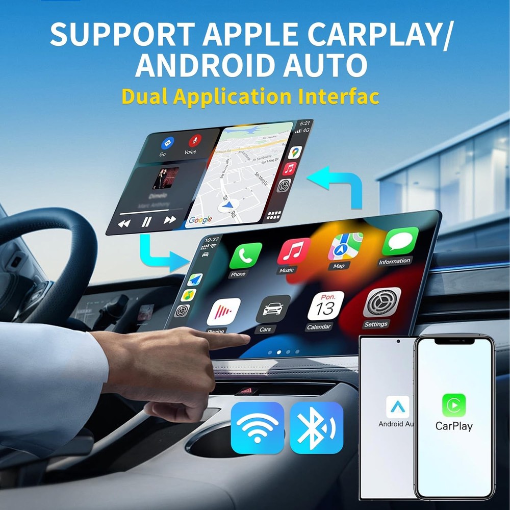 Wireless CarPlay Adapter,Convert Wired to Black