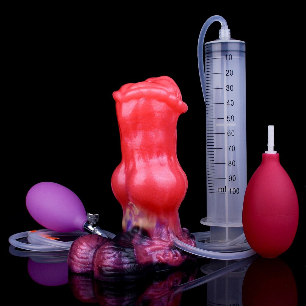 Fantasy Anal Plug Inflatable Ejaculation Dildo Squirting Penis Big Butt Expander