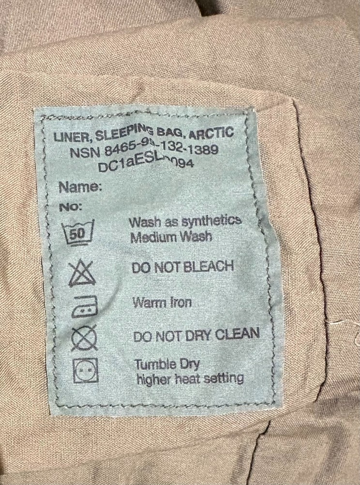 British Army Issue Arctic Sleeping Bag Liner