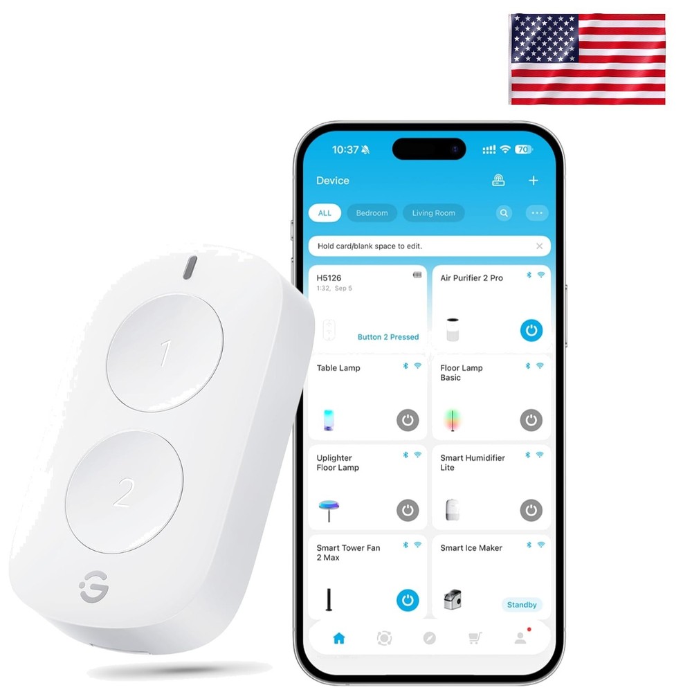 Smart Mini Double Button Switch - Effortless Wireless Device Control System