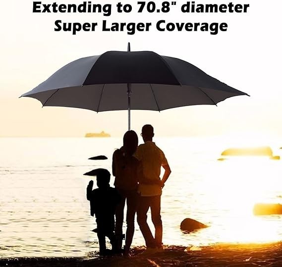 Golf Umbrella Extra Large Oversize 80 Inch Windproof Stick Umbrella Double Ca...