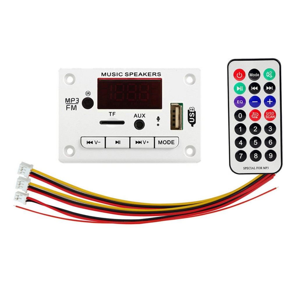 12V Bluetooth 5.0 USB AUX TF FM Car Audio Digital Decoder Board Module Handsfree