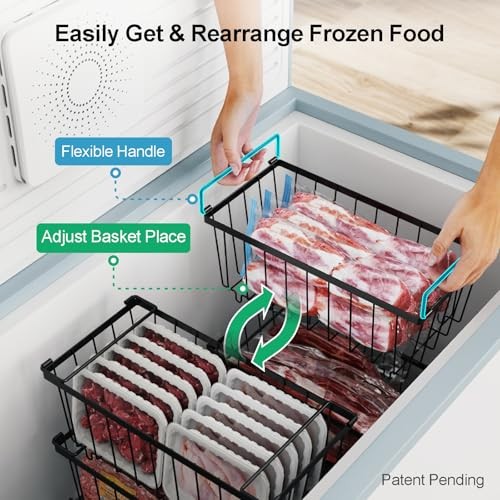 Freezer Organizer Bins - 8 Pack Small Stackable Deep Freezer Eight Pack