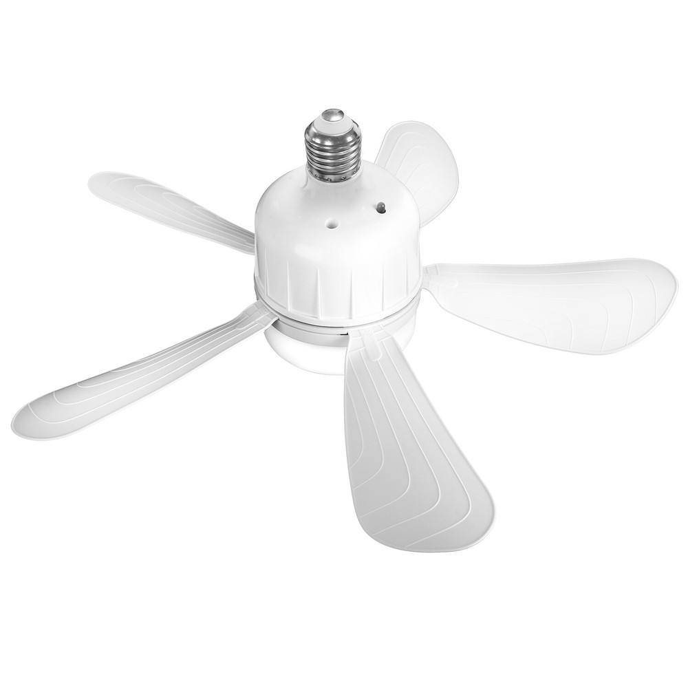3-Speed Socket Fan Light with Remote & Socket 6 Blades Light Socket