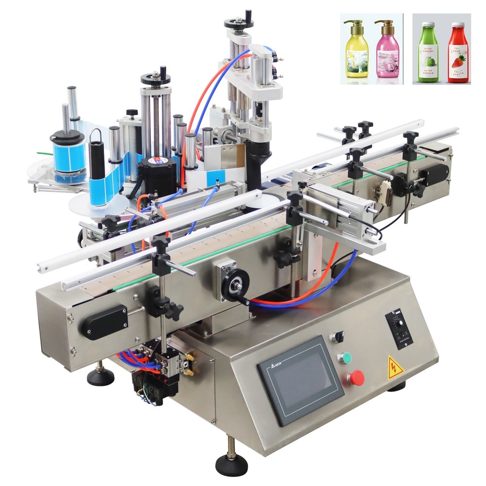 Automatic Square/Round Bottle Labeling Machine 110V Chain Plate Conveyor 1.9KW
