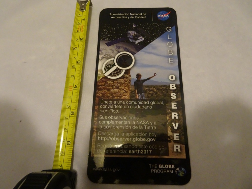 NASA Space Mission Globe Observer Program Laminated flyer brochure