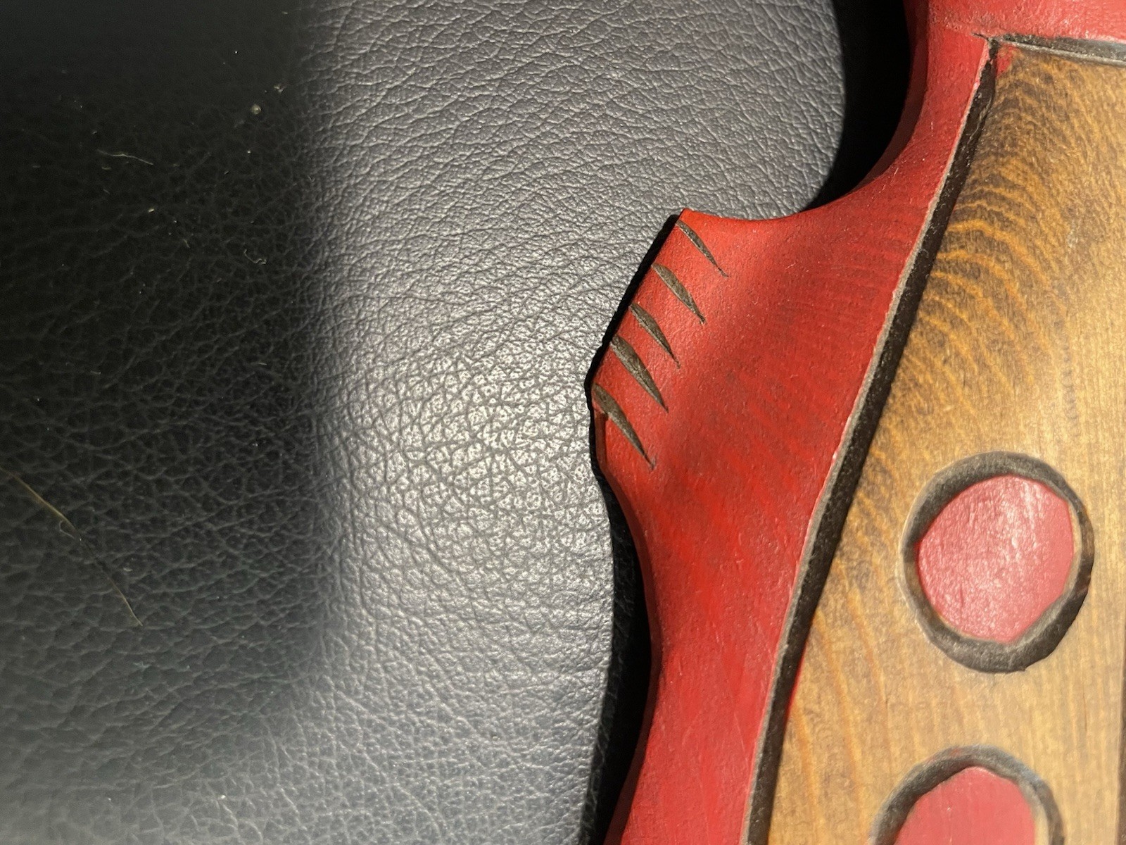 Northwest Carved Cedar Salmon Plaque Signed Demsey Willie