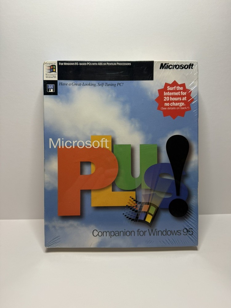Microsoft plus for windows  3.5” Floppy Version NEW Sealed