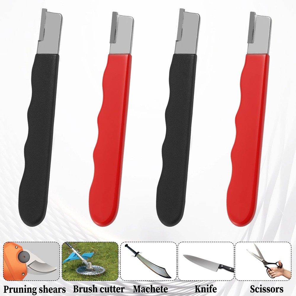 4Pcs Garden Tool Blade Sharpener, Pocket Blade Sharpener for Garden Tools Mul...
