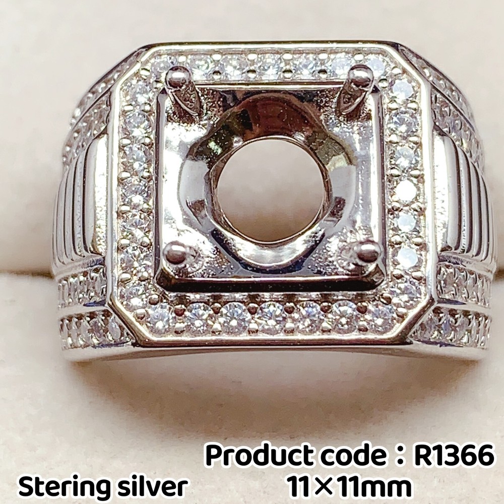 Blank setting, silver925 ring setting, empty setting silver ring DIY  R1266