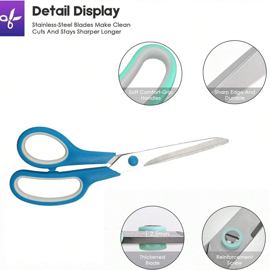 Multipurpose Scissors Comfortable Grip For Office Accessories Sewing Fabric 1 Pc