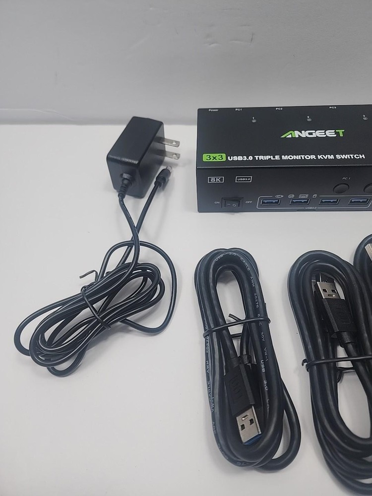 Angeet KVM Switch 3 Monitors