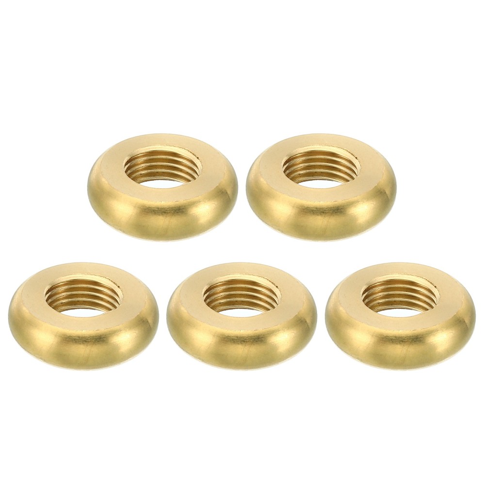 M10x1 Round Locknut 5pc Solid Brass Edge Flat Nut Thin Screw Lock Nut 19mmx6mm