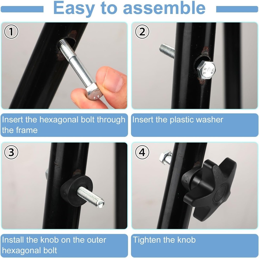 2 Sets Rollator Walker Replacement Knobs, Comfortable Black Plastic Knobs, Un...