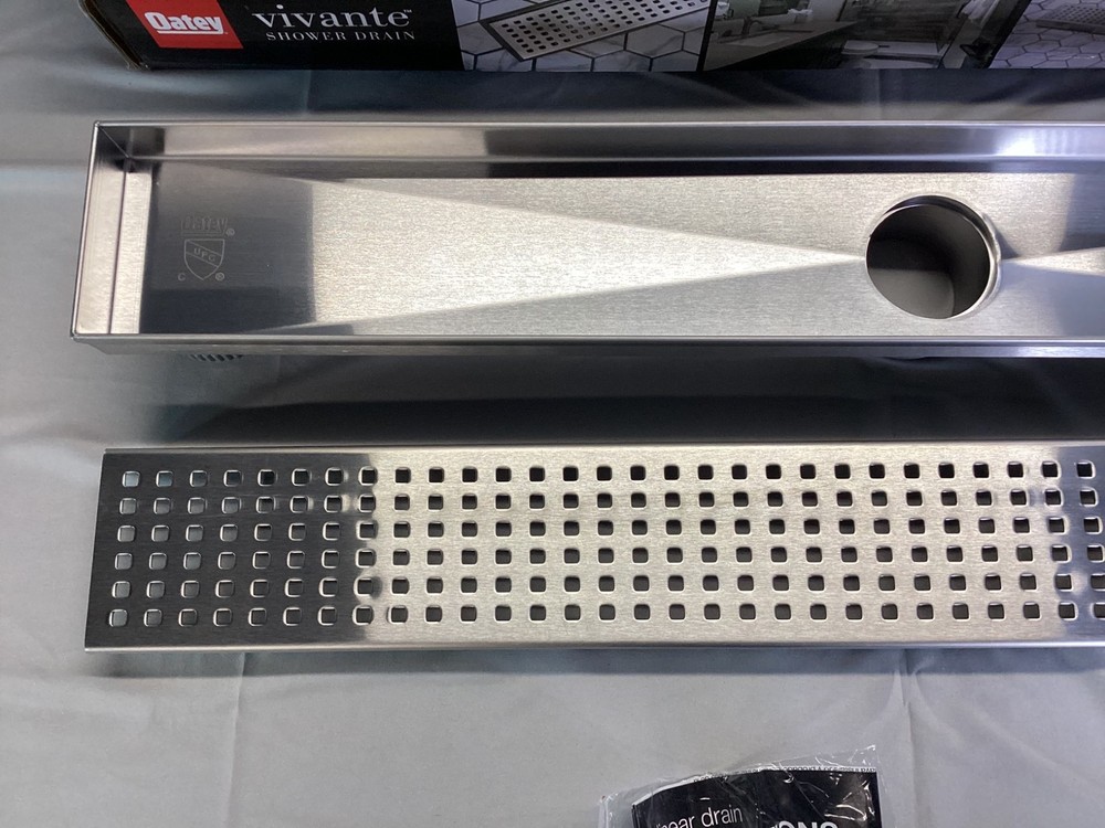 Oatey Vivante 24” Linear Shower Drain with Square Pattern VT2240