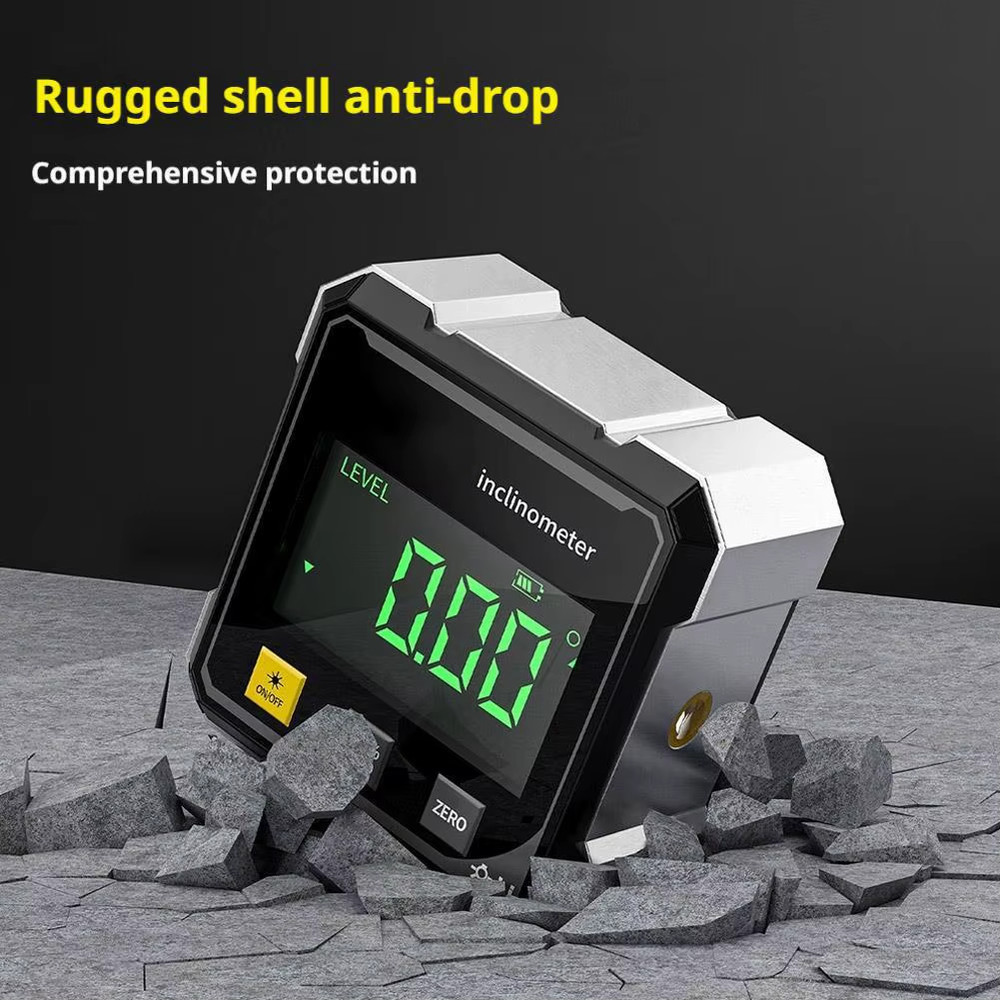 4-Side Magnetic Digital Angle Gauge with Laser Electronic Protractor Horizontome