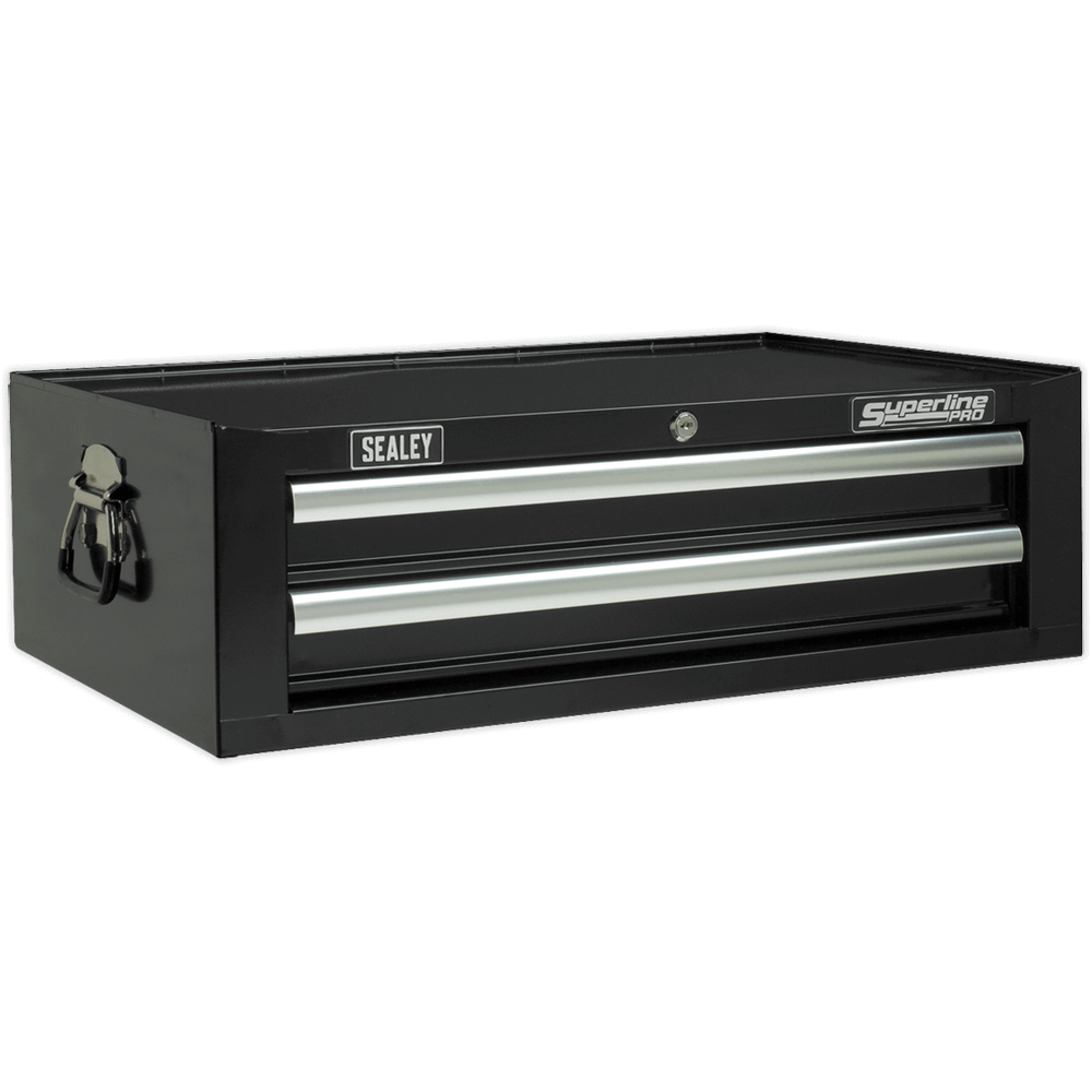 Sealey Superline Pro 2 Drawer Mid Tool Chest Black