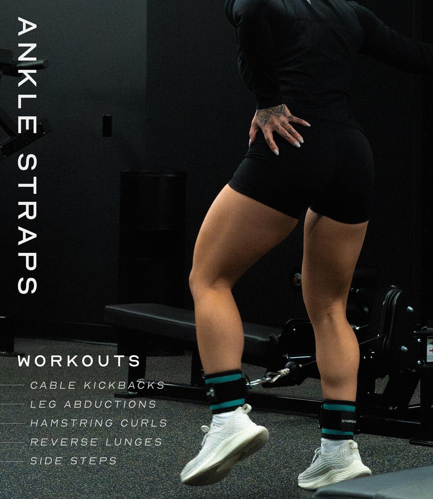 Ankle Straps Pair For Cable Machine Kickbacks Glute Workouts Lower Body Exerc...