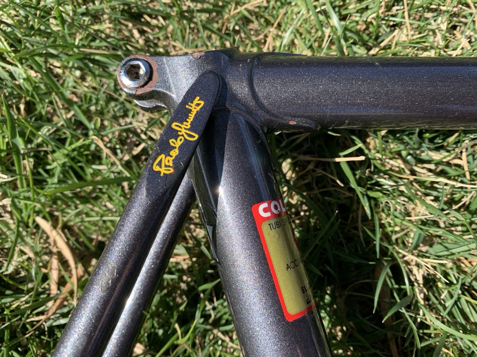 62cm x 60cm 1991 Guerciotti Steel Road Bike Frame Columbus TSX Clears 30mm Tire!