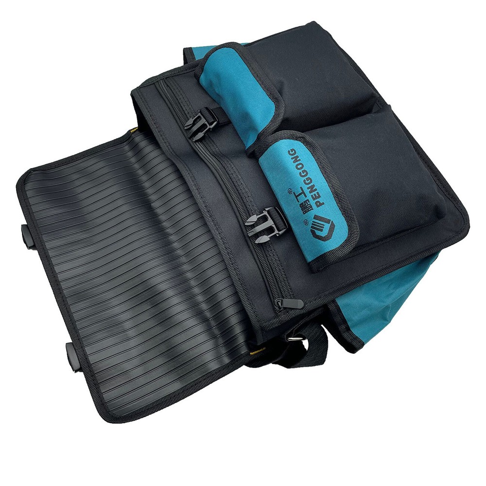 14" Electrician Tool Storage Bag Adjustable Shoulder Strap Oxford Multi Pockets