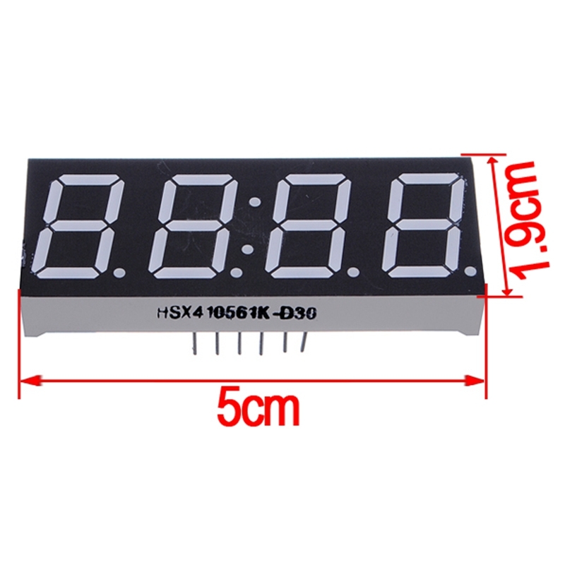 2PCS NEW 0.56" 4 Digit Super Red LED Display Common Anode with Time Display