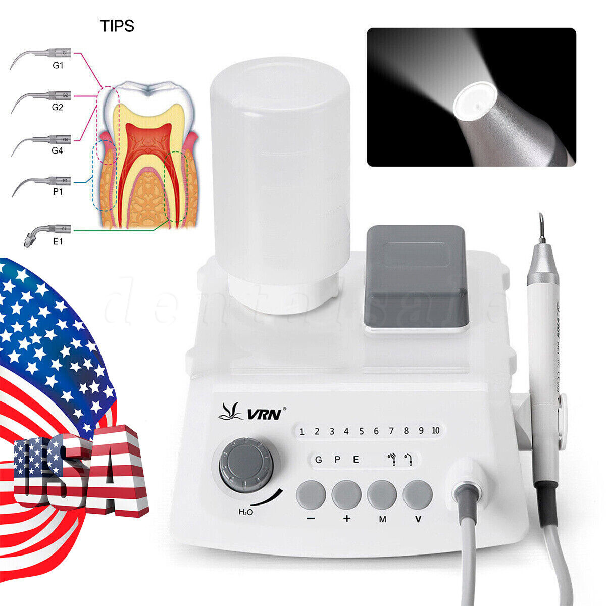 LED Dental Ultrasonic Piezo Scaler Handpiece Bottles Fit EMS Cavitron Woodpecker