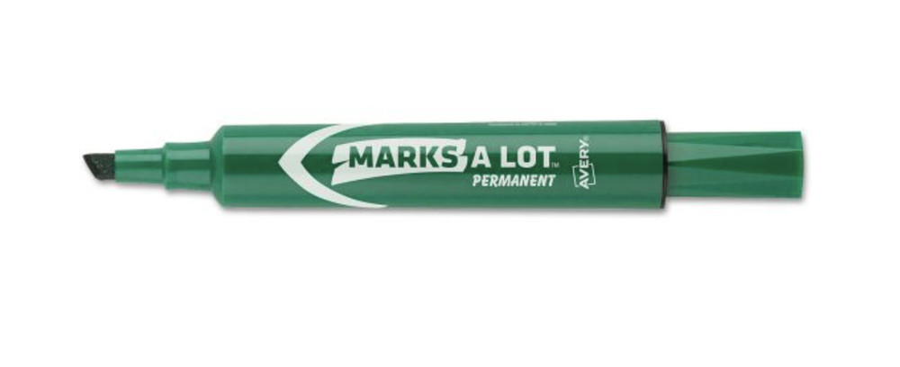 MARKS-A-LOT CHISEL TIP PERMANENT LARGE MARKER BLUE RED PURPLE GREEN