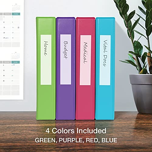 3 Ring Binders, 1.5 Inch ONE-Touch Easy Open D Rings, View Binder Covers,