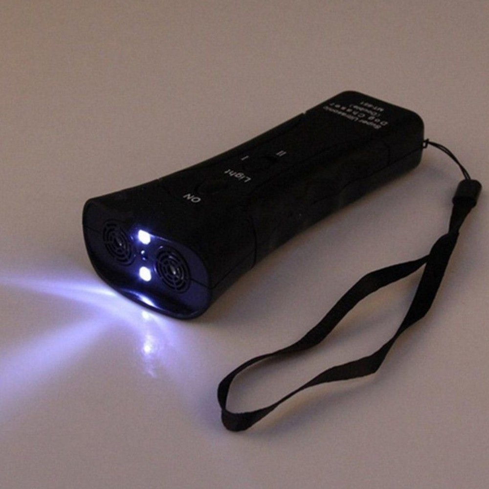 Ultrasonic Dog Trainer with Flashlight – Stop Barking & Improve Behavior