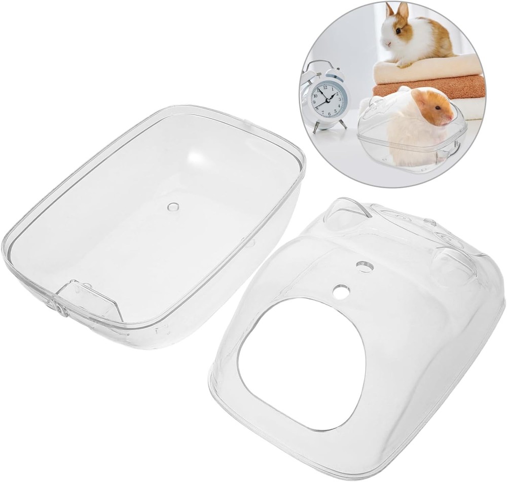 Dust-Proof Sand Bath Basin | Hamster Bathing Container for Small Pets