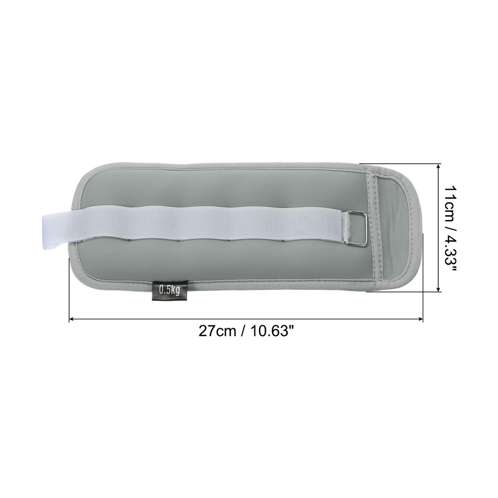 Ankle Weights, Leg Weight Straps Adjustable 2lbs Ankle Weight Set, Grey