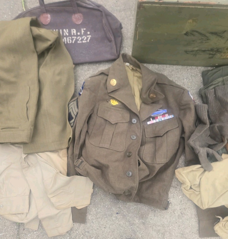 WWII 8th Infantry Division / 9th Air Force Transitional Af Uniform Grouping Idd