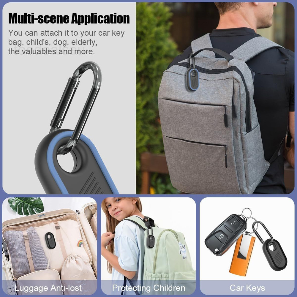 2 Pack Compatible for Samsung Galaxy SmartTag2 2 (Black & Blue)