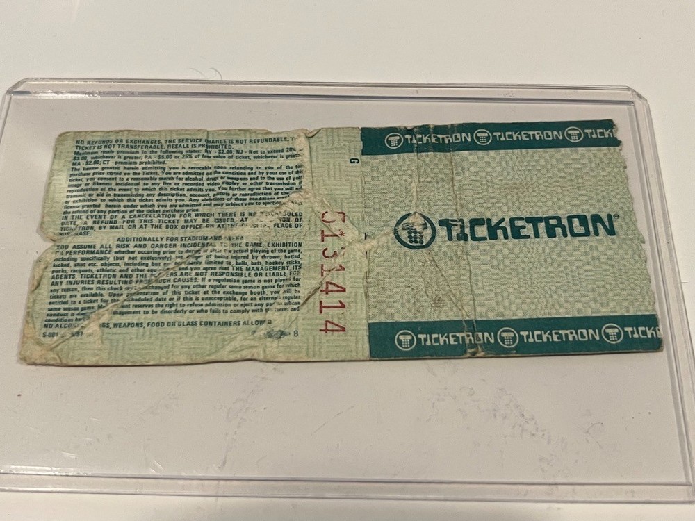 ACE FREHLEY CONCERT TICKET STUB Poughkeepsie NY September 09, 1987