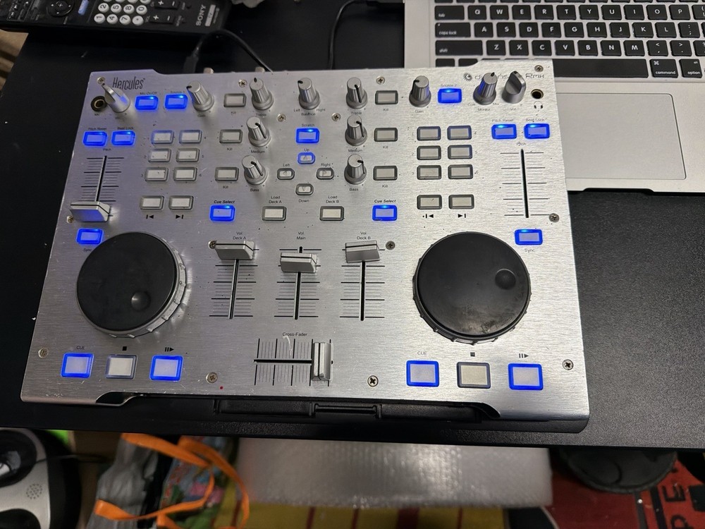 Working Hercules Dj Console Rmx Dj Controller 4-in/4-out Audio Interface