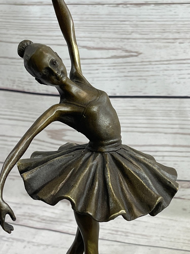 Signed Original Miguel Lopez(Milo) Prima Ballerina Genuine Solid Bronze Decor