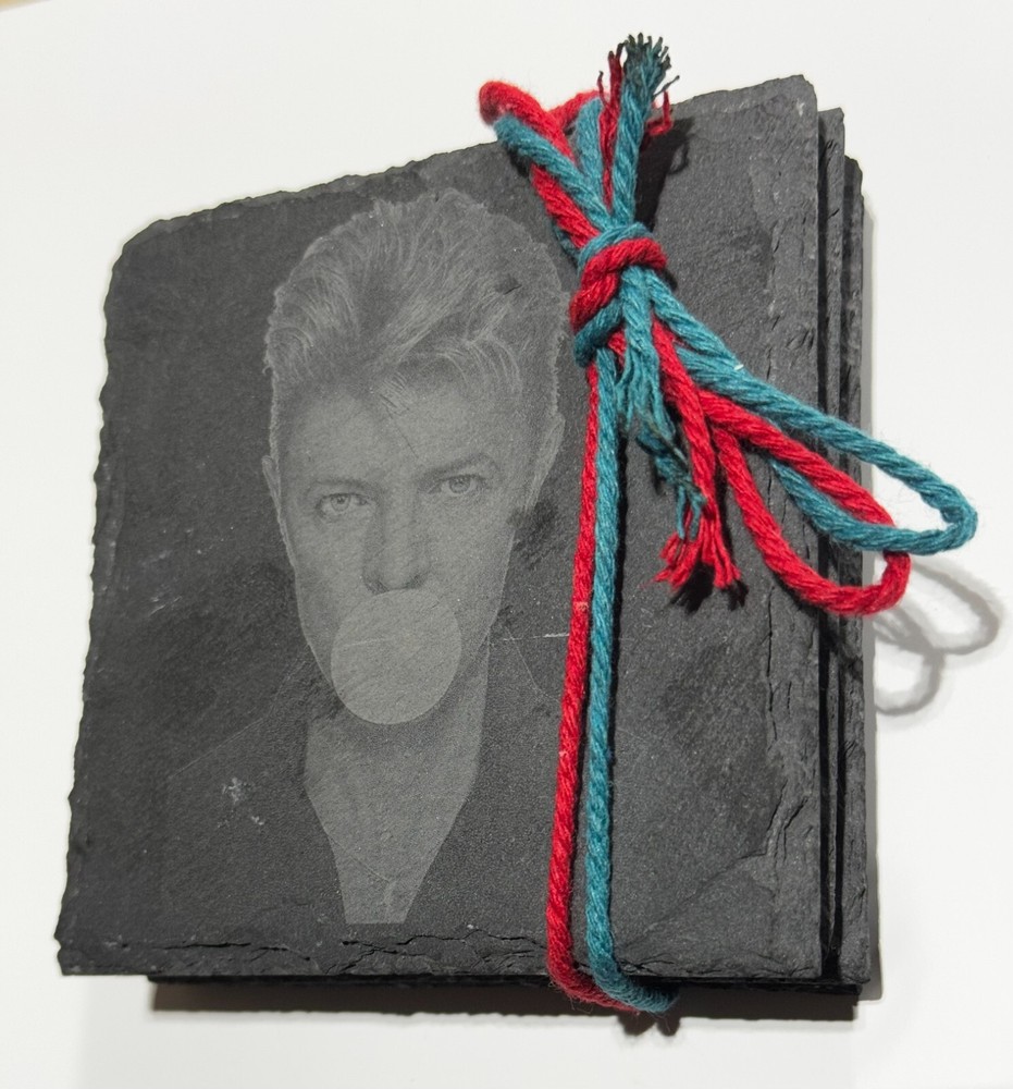 David Bowie Slate Coaster Set Unique