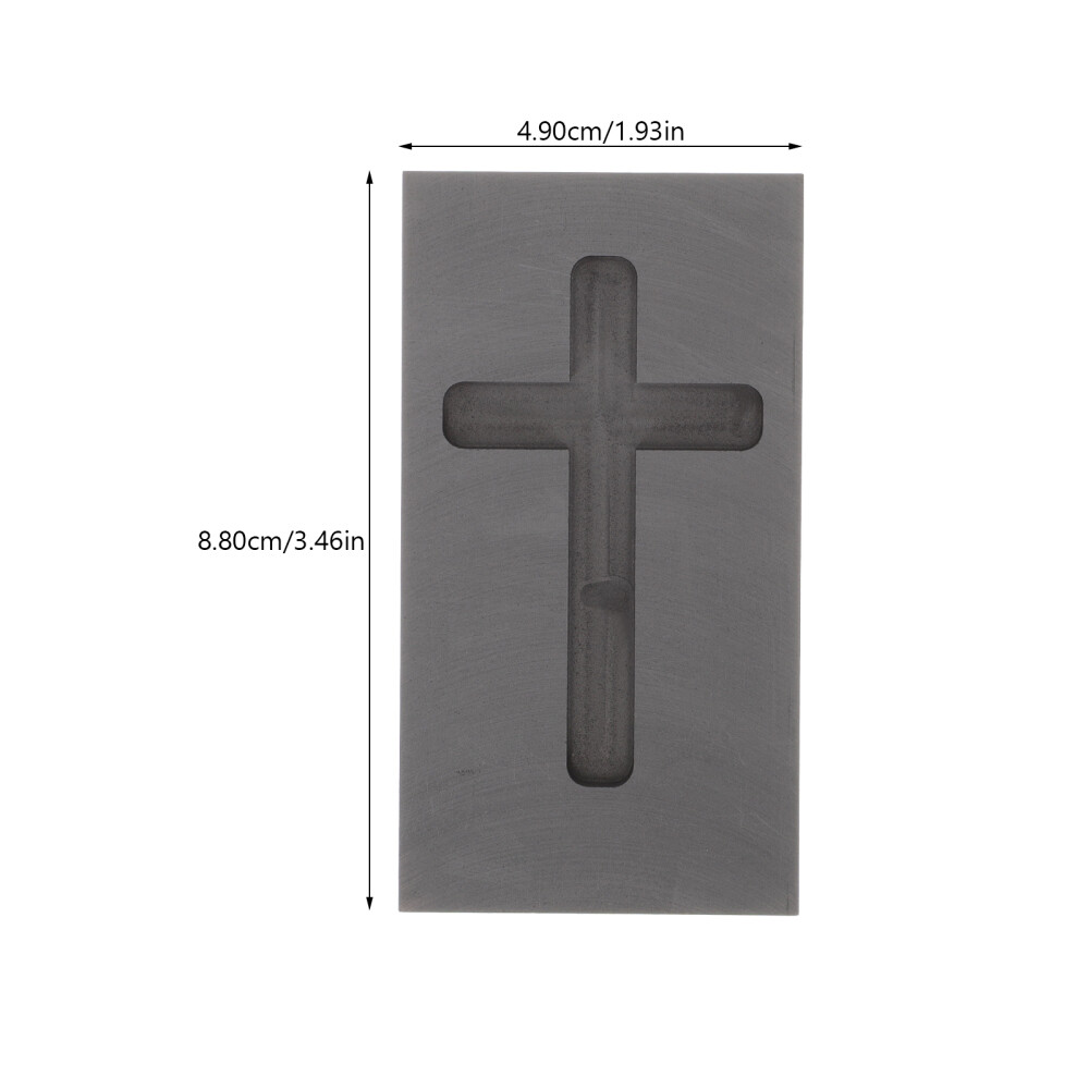 1PC Graphite Molds Cross Graphite Ingot Mold Heart Shape Refining Graphite