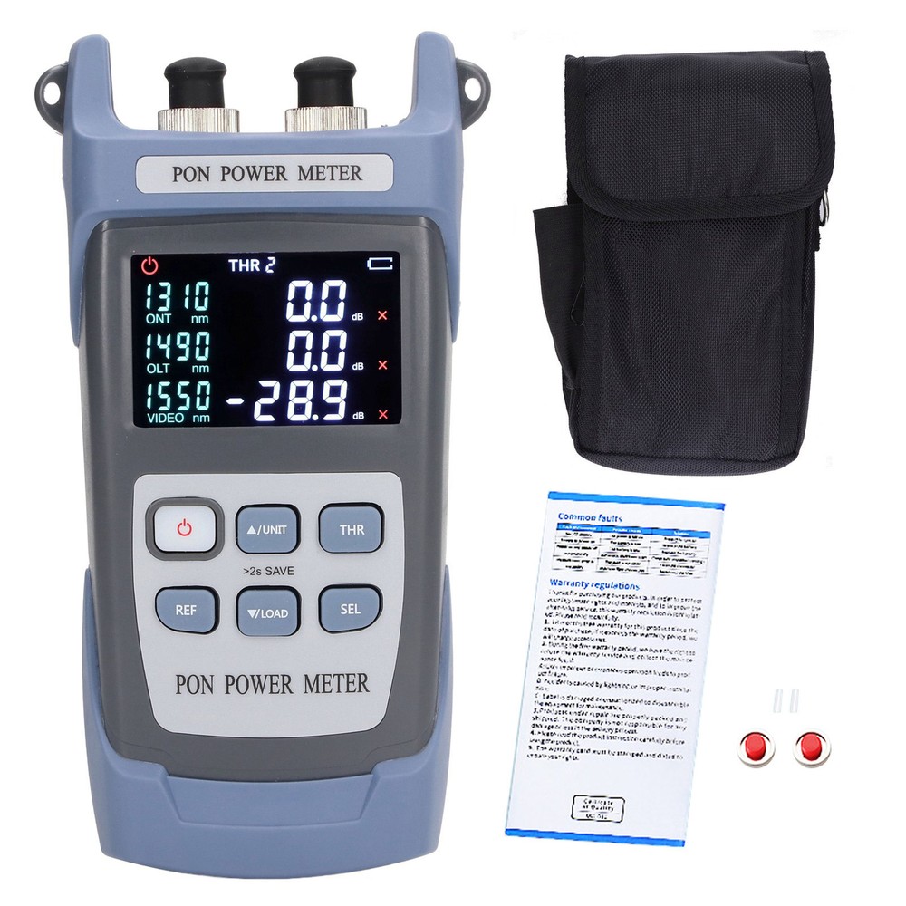 Optical Fiber Power Meter Digital Optic Cable PON Tester Testing Tool Set♪