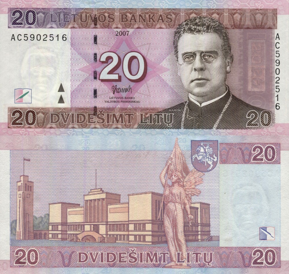 Lithuania 2007 - 20 litu - Pick 69 UNC