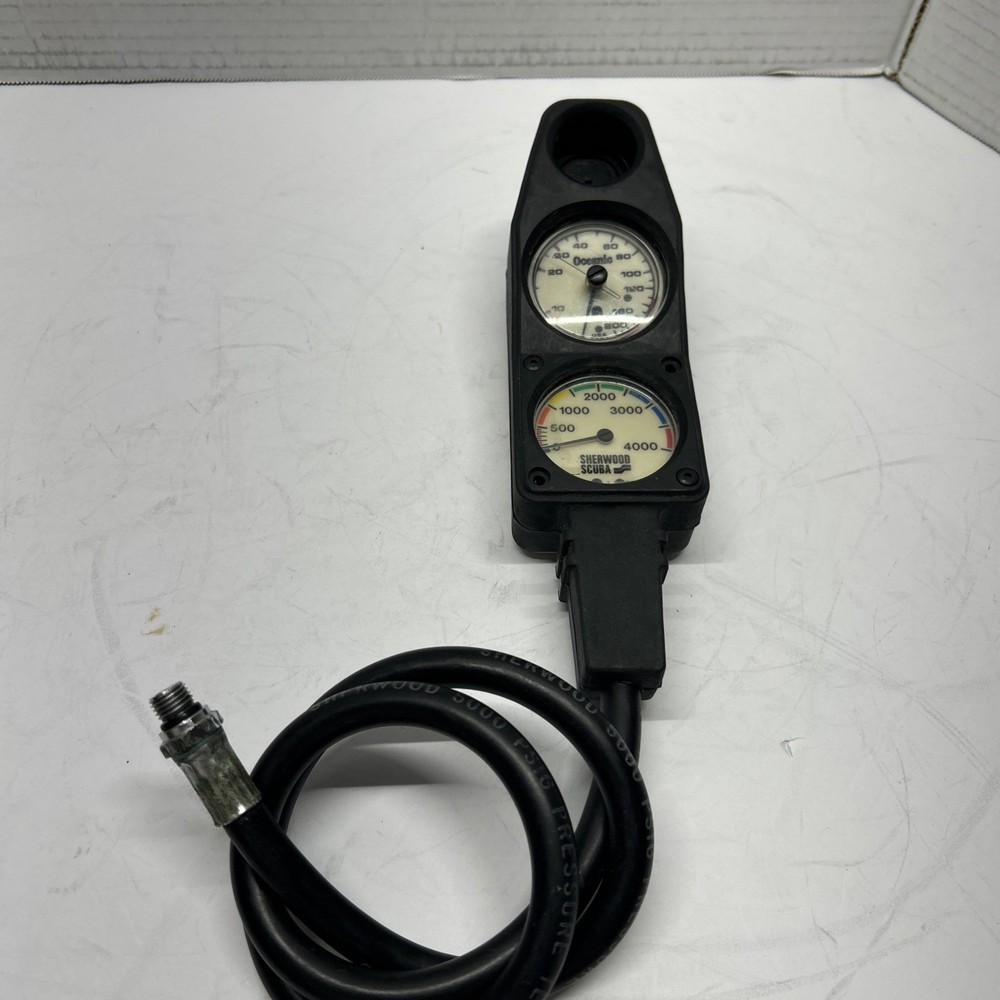 Sherwood Scuba Double Gauge Console. Tested.