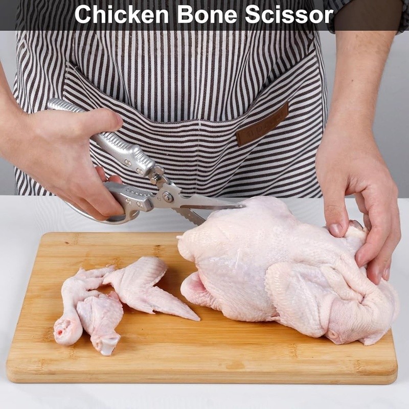 Ergonomic Kitchen Scissors Stainless Steel Multi-Functional Cutting Tool New