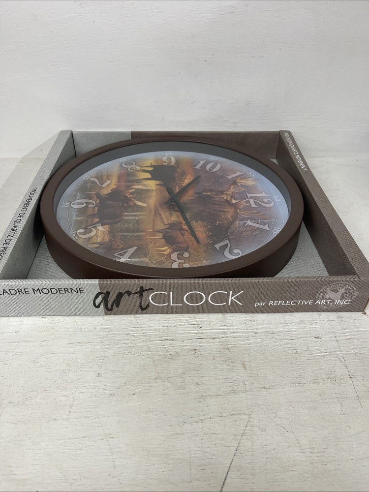 “ Moose Collage” Precision Quartz Movement Clock - New