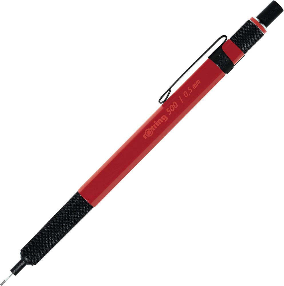 500 Mechanical Pencil, Red Barrel, 0.5mm