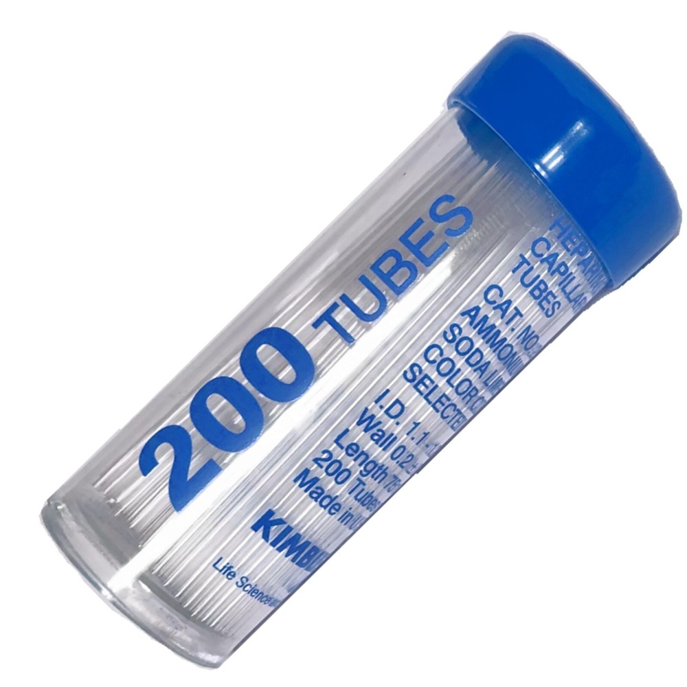 Kimble 41A2502, Micro-Hematocrit Capillary Tubes, Plain (Pack of 200)