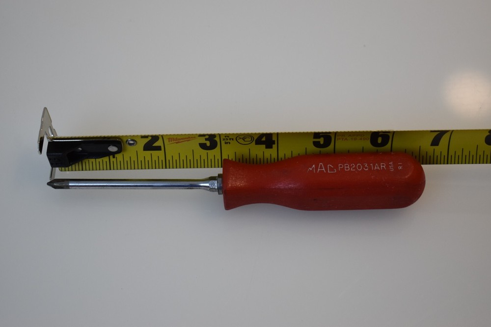Mac Tools PB2031AR #1 Phillips Tip Screwdriver 6.5” Red Hard Handle USA