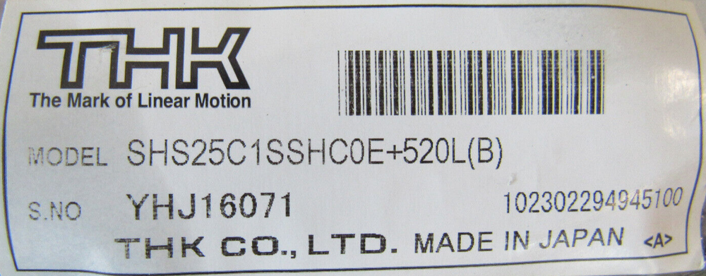 NEW THK SHS25C1SSHC0E+520L LINEAR GUIDE SHS25C1SSHC0E520L