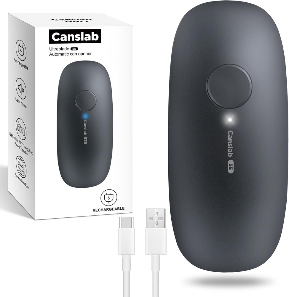 USB Rechargeable Electric Can Opener for Kitchen, - Cordless Battery Powered